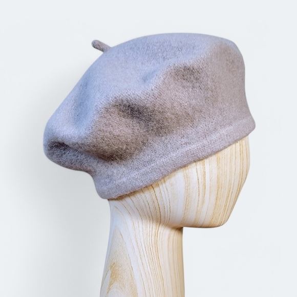 Cover Your Hair - Light Gray Wool Blend Beret Cap Hat Women's One Size - Picture 1 of 12